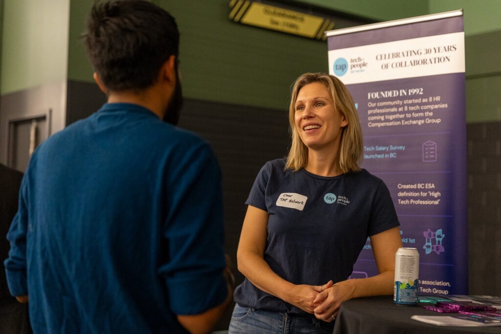 Charlyne talking to a person