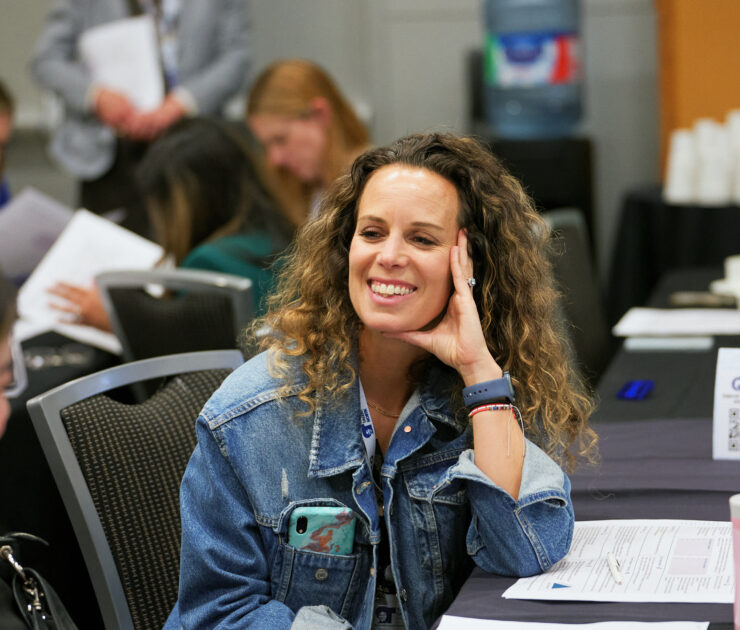 Woman smiling