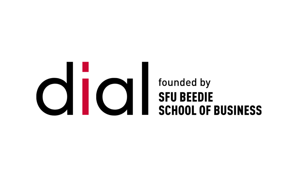 Logo that says DIAL - founded by SFU Beedie School of Business